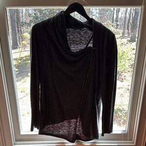 Women's Gray Zip Sweater